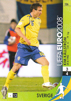Kim Kallstrom Sweden Panini Euro 2008 Card Game #126
